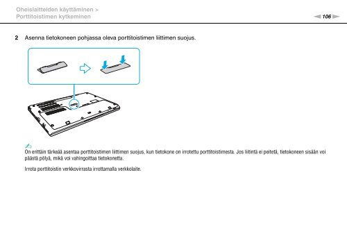 Sony VPCSB1B9E - VPCSB1B9E Istruzioni per l'uso Finlandese