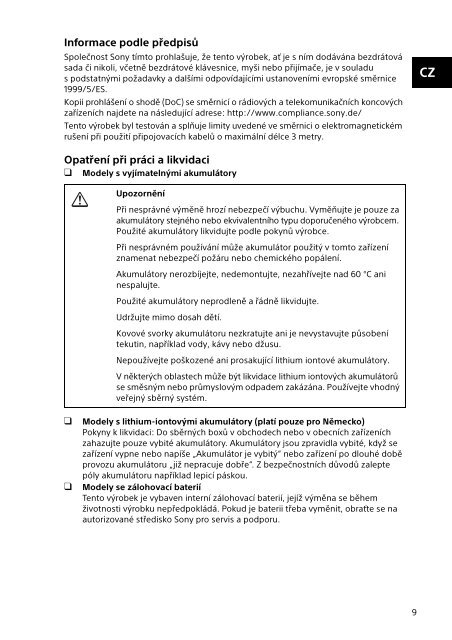 Sony VPCJ23M1E - VPCJ23M1E Documenti garanzia Danese