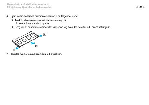 Sony VPCS11A7E - VPCS11A7E Istruzioni per l'uso Danese