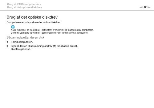 Sony VPCS11A7E - VPCS11A7E Istruzioni per l'uso Danese