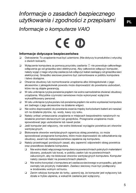 Sony SVS1311H4E - SVS1311H4E Documenti garanzia Rumeno