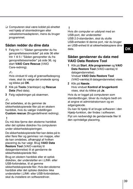 Sony SVT1311B4E - SVT1311B4E Guida alla risoluzione dei problemi Svedese