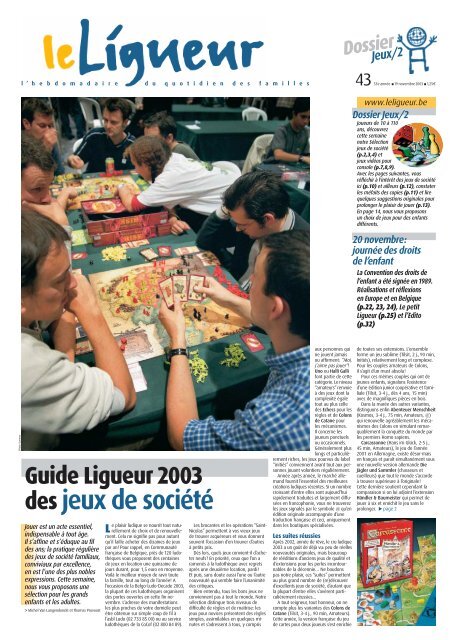 Dossier Jeux/2 Guide Ligueur 2003 des jeux de société