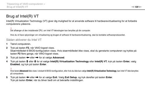 Sony VPCS12C5E - VPCS12C5E Istruzioni per l'uso Danese