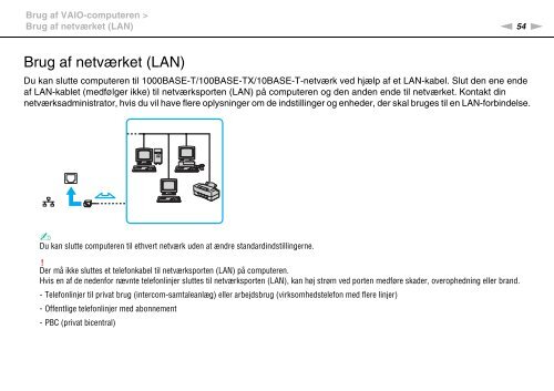 Sony VPCEE3L0E - VPCEE3L0E Istruzioni per l'uso Danese