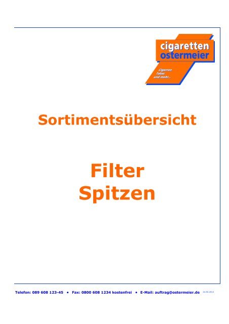 WG 47 Filter, Spitzen 4-12