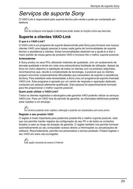 Sony VGN-NS31EH - VGN-NS31EH Documenti garanzia Portoghese