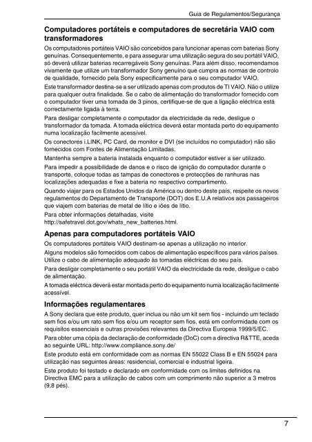 Sony VGN-NS31EH - VGN-NS31EH Documenti garanzia Portoghese
