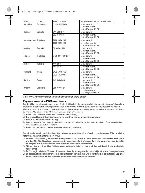 Sony VGN-Z31VRN - VGN-Z31VRN Documenti garanzia Finlandese