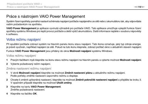 Sony VGN-AW31S - VGN-AW31S Istruzioni per l'uso Ceco