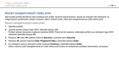 Sony VGN-AW31S - VGN-AW31S Istruzioni per l'uso Ceco