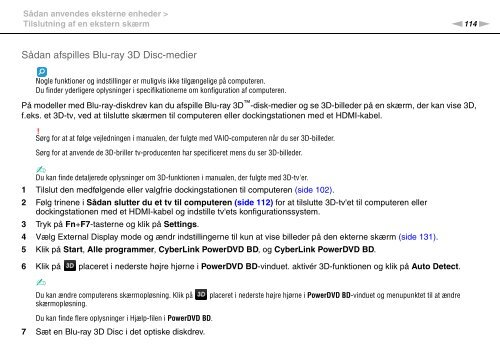 Sony VPCZ23C5E - VPCZ23C5E Istruzioni per l'uso Danese