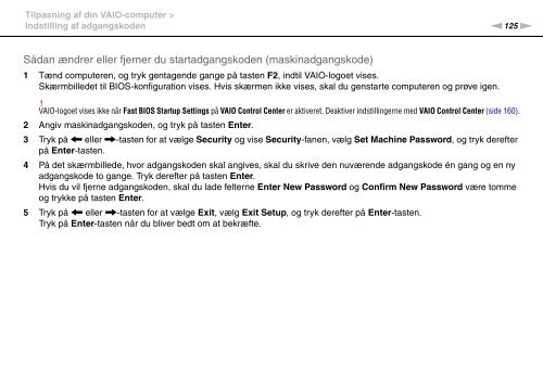 Sony VPCZ23C5E - VPCZ23C5E Istruzioni per l'uso Danese