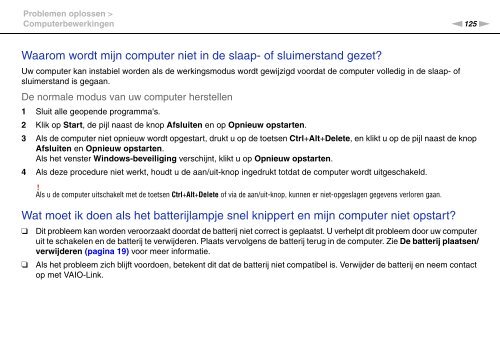 Sony VPCEB1C5E - VPCEB1C5E Istruzioni per l'uso Olandese