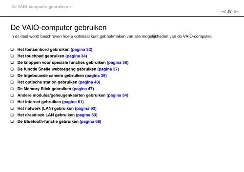 Sony VPCEB1C5E - VPCEB1C5E Istruzioni per l'uso Olandese