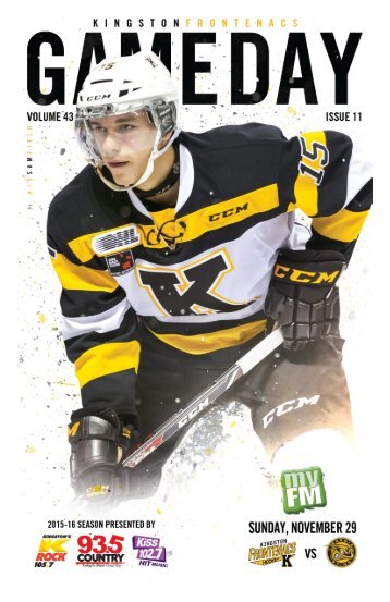 Kingston Frontenacs GameDay November 29, 2015