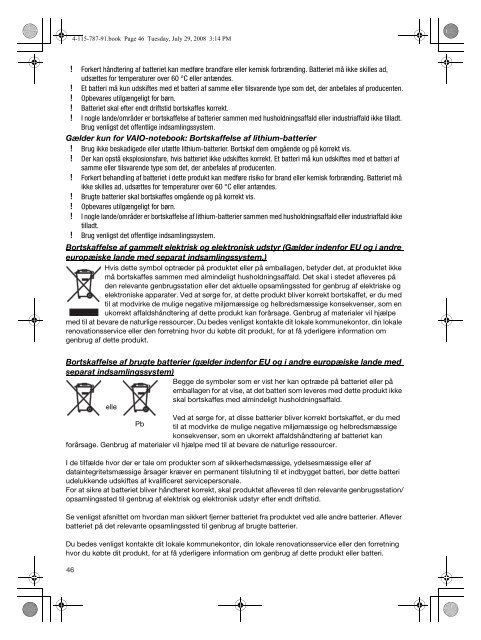 Sony VGN-FW21J - VGN-FW21J Documenti garanzia Finlandese