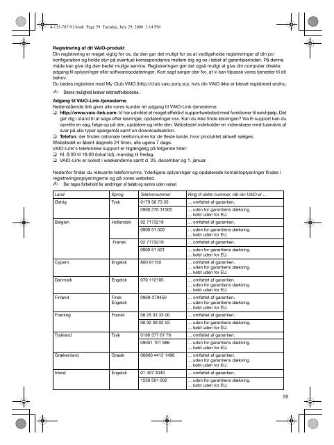 Sony VGN-FW21J - VGN-FW21J Documenti garanzia Finlandese