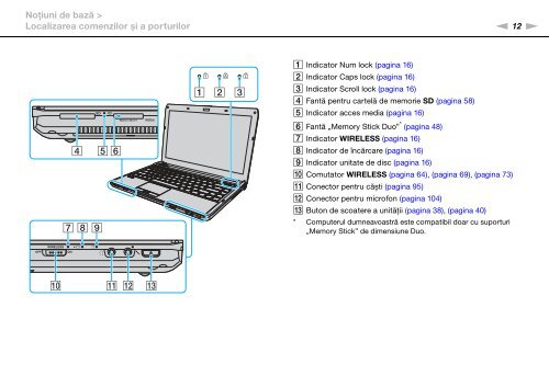 Sony VPCS13L8E - VPCS13L8E Istruzioni per l'uso Rumeno