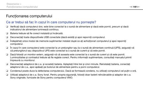 Sony VPCS13L8E - VPCS13L8E Istruzioni per l'uso Rumeno