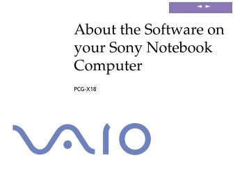 Sony PCG-X18 - PCG-X18 Manuale software Tedesco