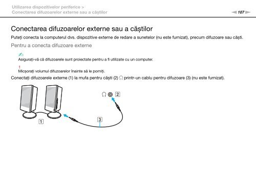 Sony VPCSE1C5E - VPCSE1C5E Istruzioni per l'uso Rumeno