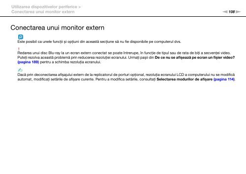 Sony VPCSE1C5E - VPCSE1C5E Istruzioni per l'uso Rumeno