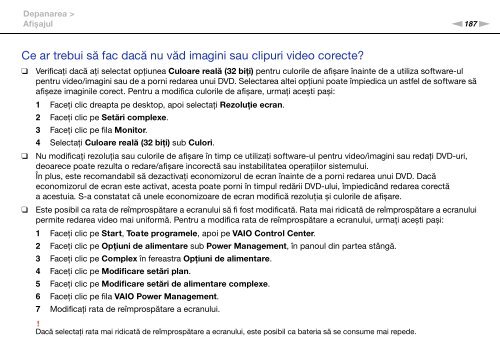 Sony VPCSE1C5E - VPCSE1C5E Istruzioni per l'uso Rumeno