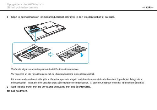 Sony VPCSE1C5E - VPCSE1C5E Istruzioni per l'uso Svedese