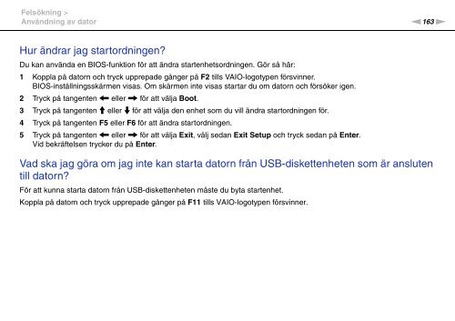 Sony VPCSE1C5E - VPCSE1C5E Istruzioni per l'uso Svedese