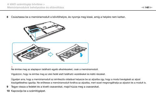 Sony VPCSE1C5E - VPCSE1C5E Istruzioni per l'uso Ungherese