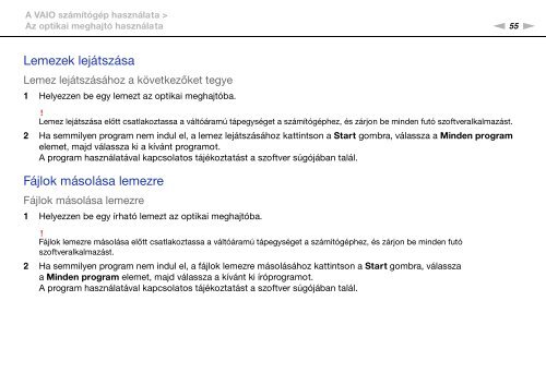 Sony VPCSE1C5E - VPCSE1C5E Istruzioni per l'uso Ungherese