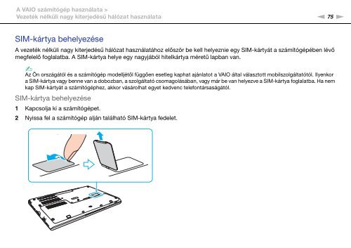 Sony VPCSE1C5E - VPCSE1C5E Istruzioni per l'uso Ungherese