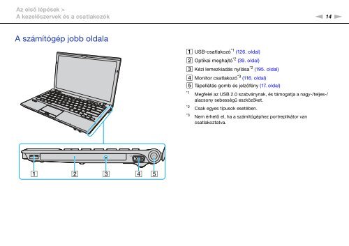 Sony VPCZ12C5E - VPCZ12C5E Istruzioni per l'uso Ungherese