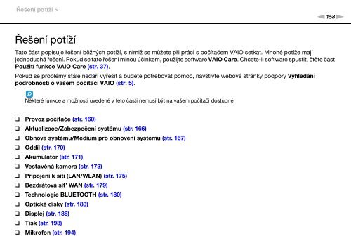 Sony VPCSA4S9R - VPCSA4S9R Istruzioni per l'uso Ceco