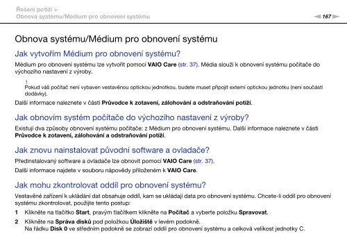 Sony VPCSA4S9R - VPCSA4S9R Istruzioni per l'uso Ceco