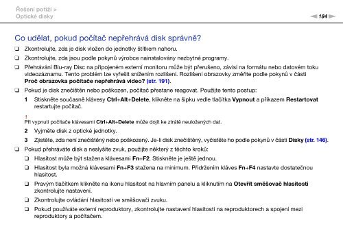 Sony VPCSA4S9R - VPCSA4S9R Istruzioni per l'uso Ceco