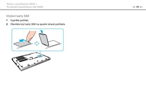 Sony VPCSA4S9R - VPCSA4S9R Istruzioni per l'uso Ceco