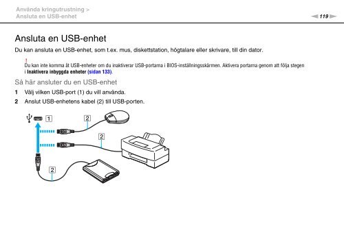 Sony VPCSA4S9R - VPCSA4S9R Istruzioni per l'uso Svedese