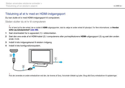 Sony VPCSA4S9R - VPCSA4S9R Istruzioni per l'uso Danese