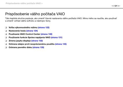 Sony VPCSA4S9R - VPCSA4S9R Istruzioni per l'uso Slovacco