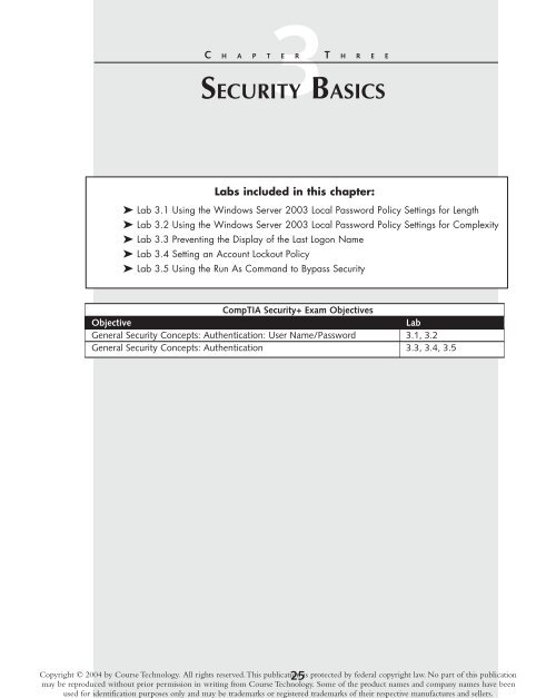 SECURITY BASICS