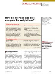 How do exercise and diet compare for weight loss?