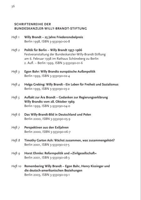 Heft 19 - Bundeskanzler Willy Brandt Stiftung