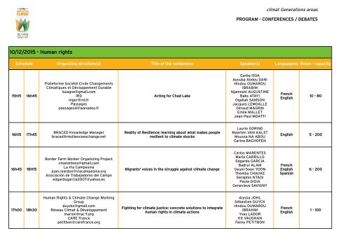 CONFERENCES/DEBATES