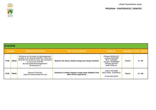 CONFERENCES/DEBATES