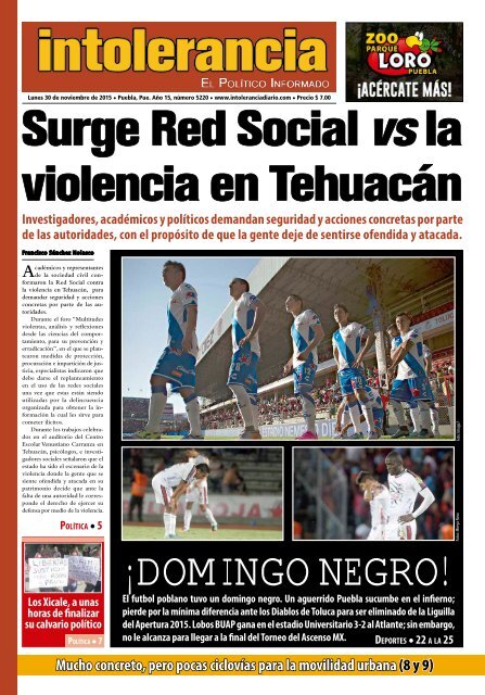 Surge Red Social la violencia en Tehuacán