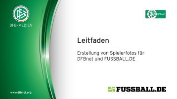 Leitfaden für Erstellung von Spielerfotos für DFBnet und FUSSBALL.DE