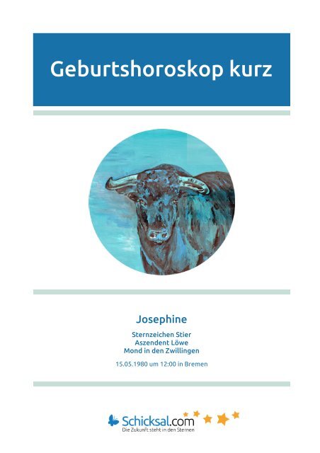 Stier - Geburtshoroskop - Kurzform