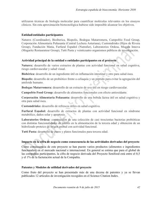 ESTRATEGIA ESPAÑOLA DE BIOECONOMÍA HORIZONTE 2030